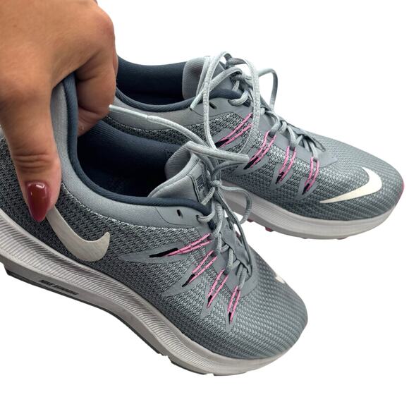 Nike Downshifter 8 Running Shoes Women’s 9.5 Gray Pink Lightweight Athleisure - Picture 8 of 16